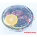 Amazon BPA free round shaped plastic food container/disposable food box/food packaging tray colorful,with lids